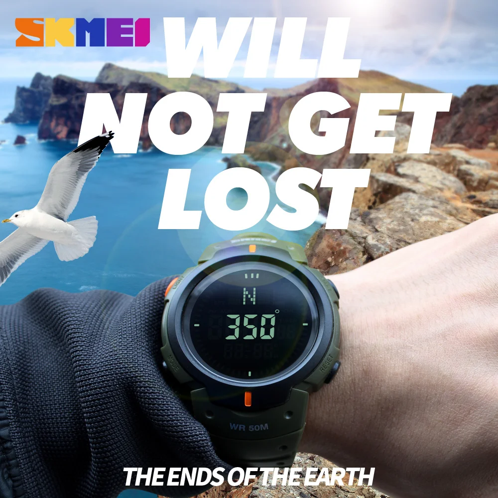 SKMEI Luxury Brand Men's Watches EL Backlight Compass Countdown Wristwatches 5ATM Water Proof Digital Outdoor Sports Watches
SKMEI Luxury Brand Men's Watches EL Backlight Compass Countdown Wristwatches 5ATM Water Proof Digital Outdoor Sports Watches