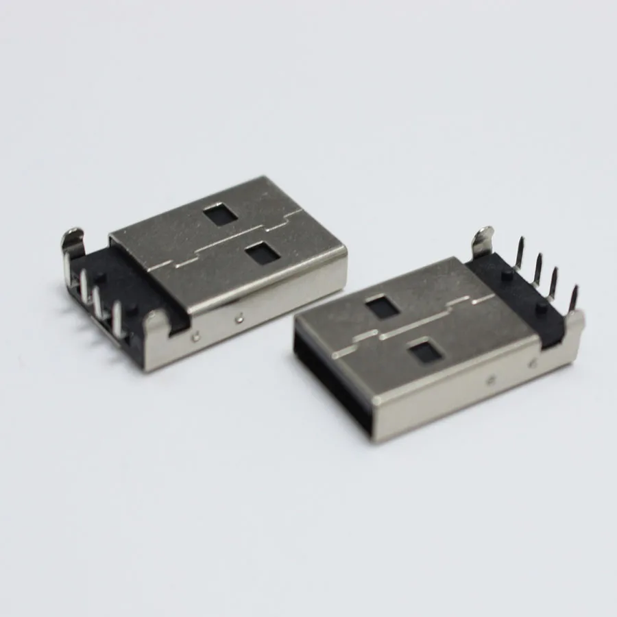 10 шт. Разъемы USB типа A папа 90 градусов|Соединители| |