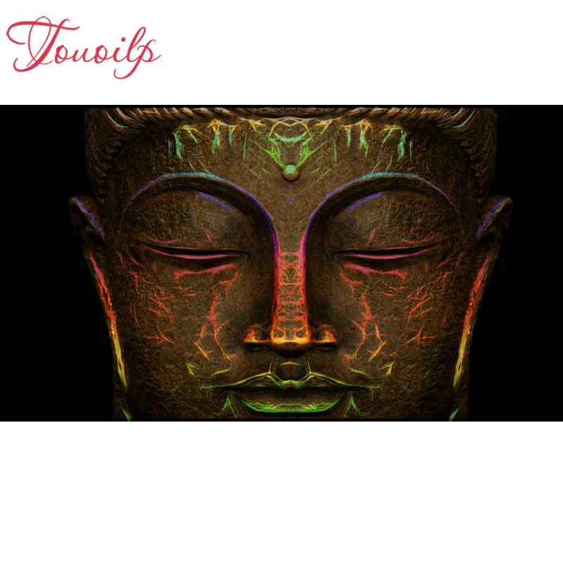 

TOUOILP 5D Diamond Painting Full Square/Round Drill "Buddha statue" 3D Embroidery Cross Stitch Mosaic Home Decor