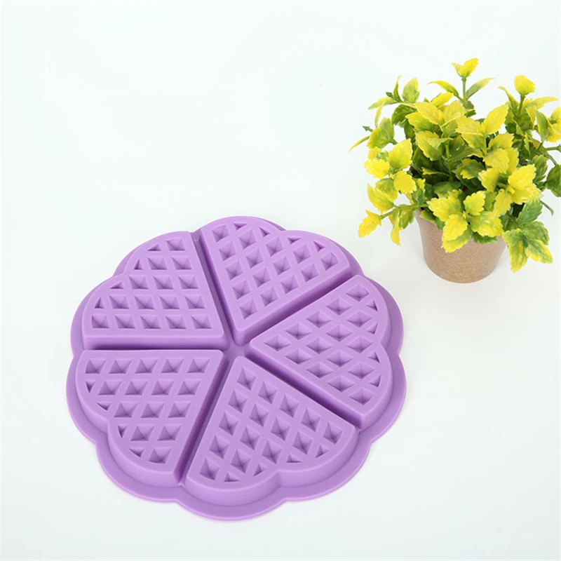 3D Silicone Mold DIY Waffel Cake Muffins Heart Shaped Design Muffin Handmade Baking Tool High Quality Kitchen Accessories | Дом и сад