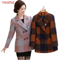 2018 large size women suit woolen cloth coat 5xl women autumn coat imitation of woolen cloth jacket new product dust coat bn2937