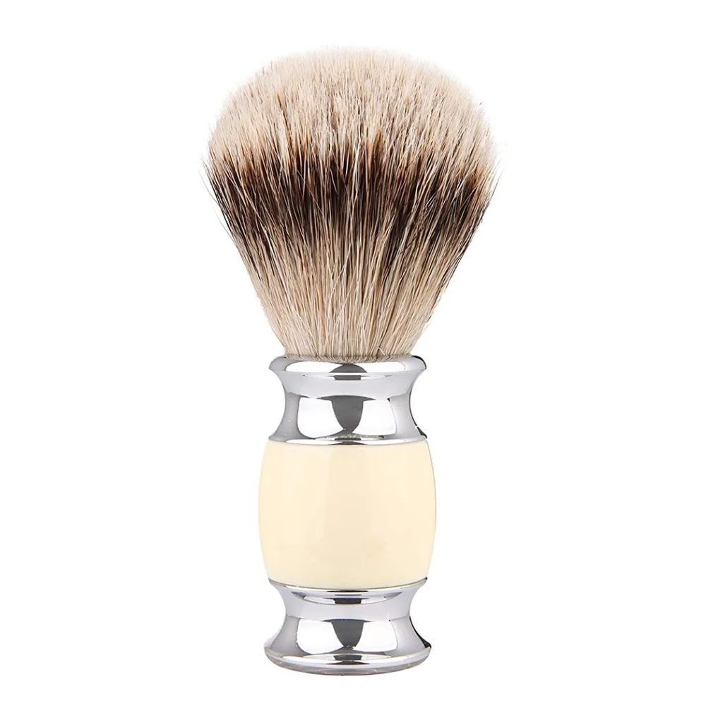 ZY men 100% Silvertip кисточка для бритья из барсучьего волоса лезвие мыло очистки лица