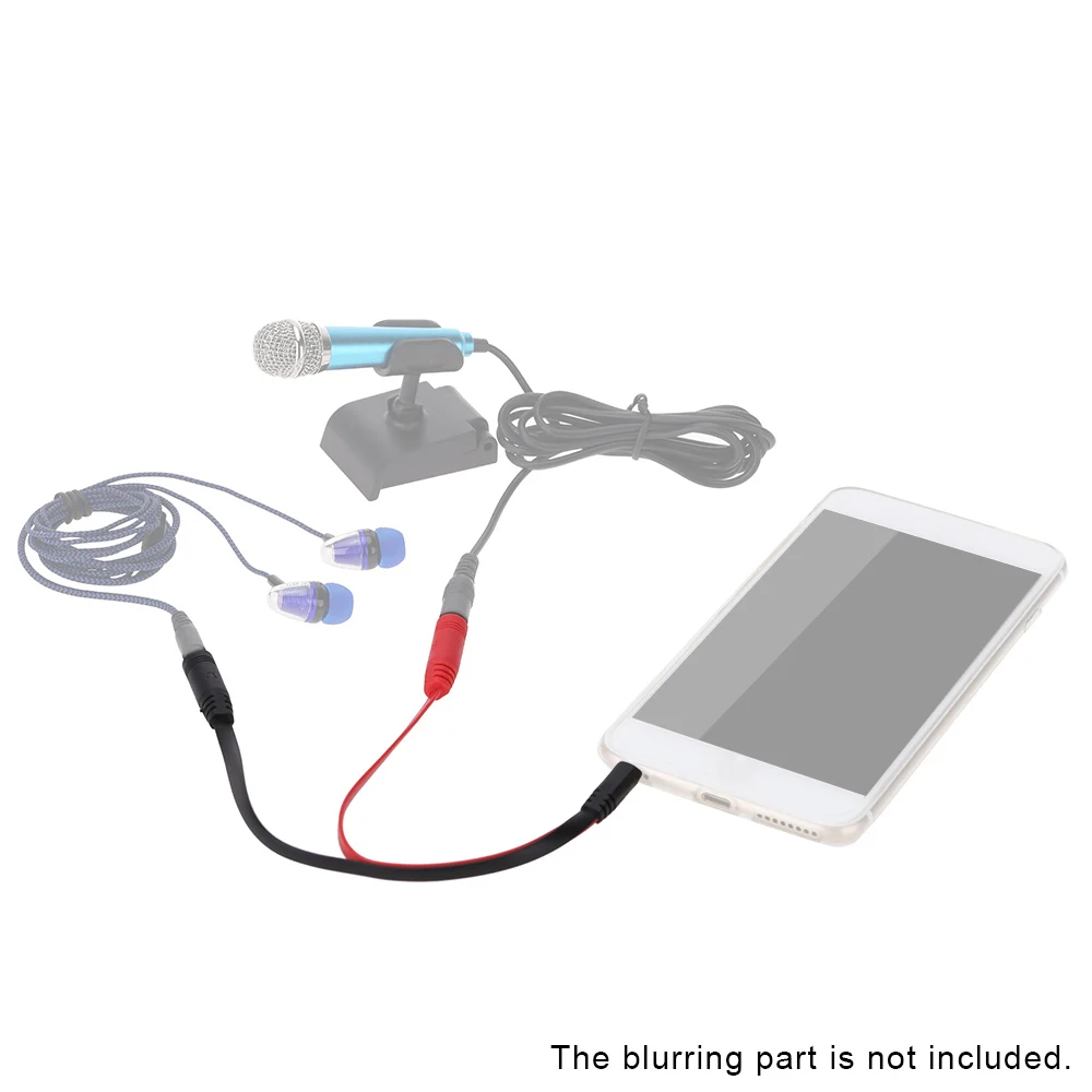 3 5 мм стерео аудио штекер на 2 гнезда Y-Сплиттер микрофон наушники гарнитура