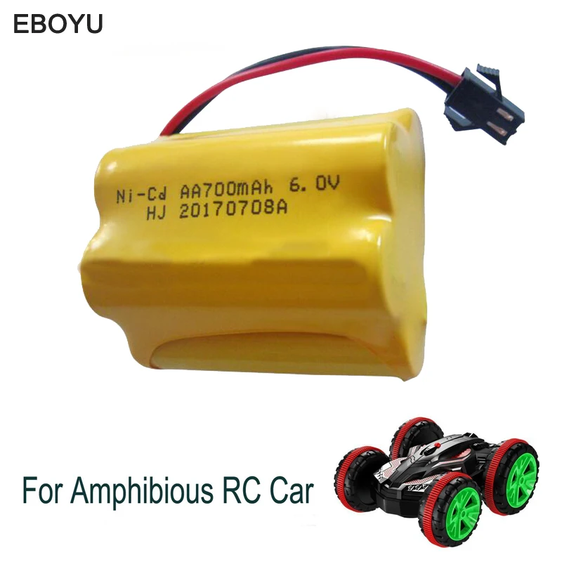 RC Car Rechargeable Battery 6V 700mAh NI-CD High Capacity Pack for Stunt 2.4Ghz 4WD Boat 6CH Vehicle | Игрушки и хобби