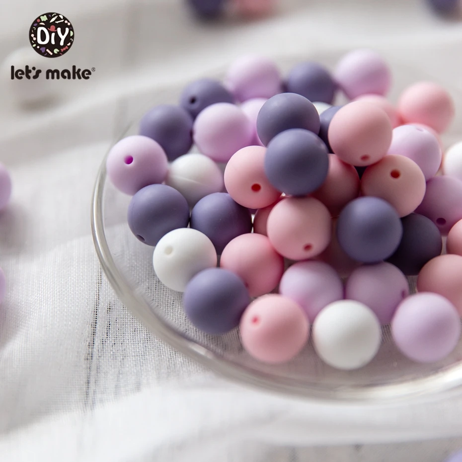 Детский Прорезыватель для зубов 50 шт. 12 мм|silicone beads|silicone teether beadsbeads beads |