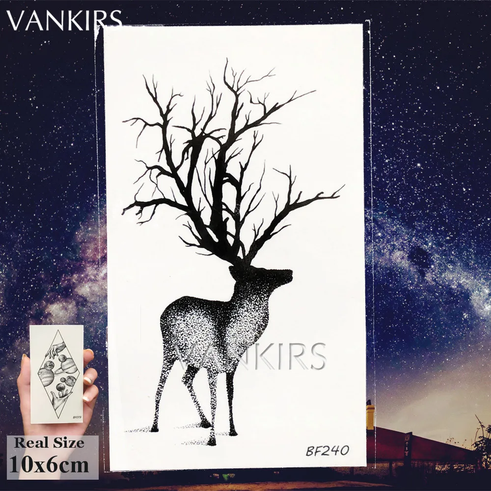 VANKIRS женские черные татуировки в виде круглой Луны временные мужские на лодыжку