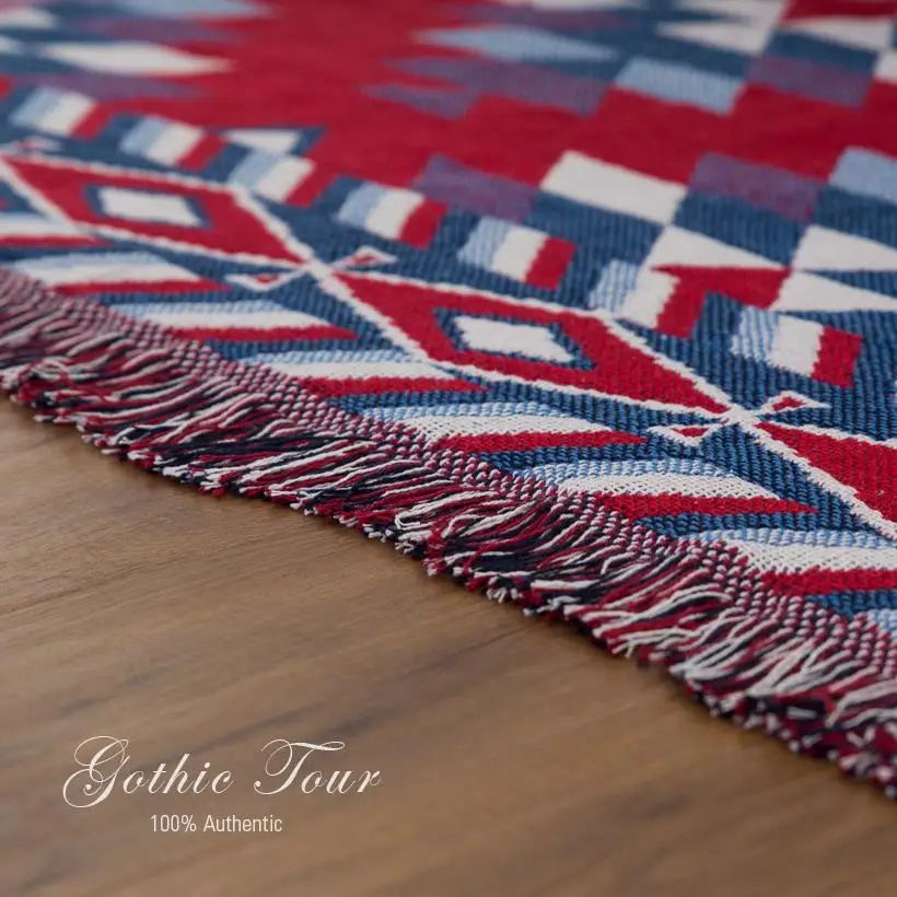 Килим 100% хлопок Богемия ковер экзотические геометрические постельные