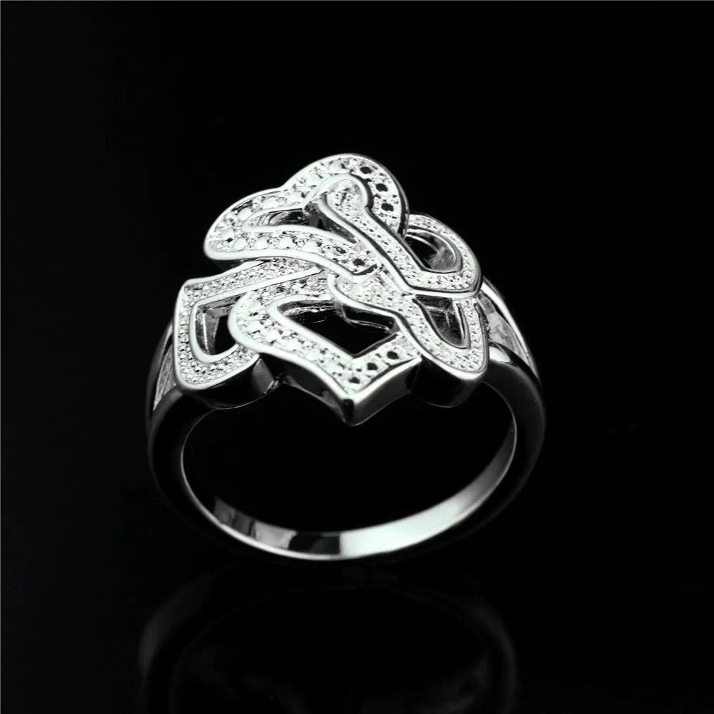 925 пробы серебряные кольца Корейская версия персикового сердца полые женские