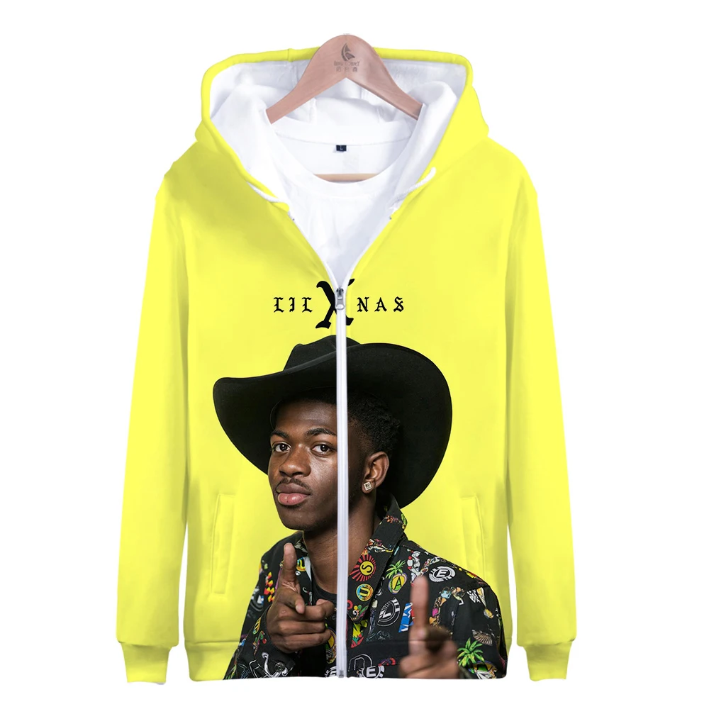 3D Lil Nas X толстовки на молнии с принтом для женщин/мужчин harajuku длинным рукавом