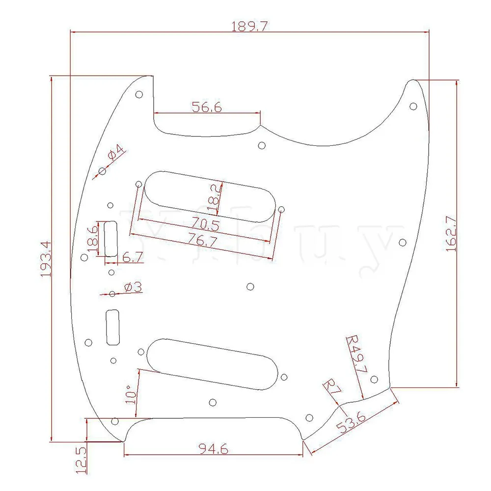 Yibuy коричневая черепаховая оболочка 4ply Защита от царапин Пластина для гитары