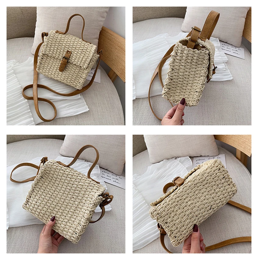 Fashion Women Beach Handbags Hollow Out Ladies Summer Shoulder Bag Handmade Straw Rattan Woven Bags for Sac Borsa Mare | Багаж и сумки