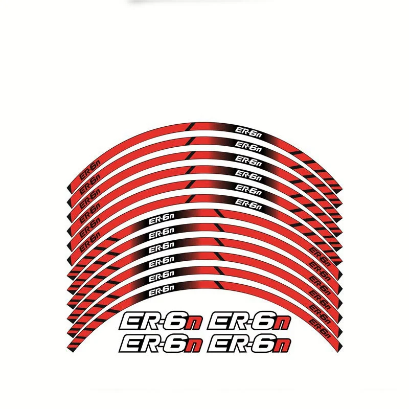 Motorcycle Wheel Decals Stickers Set Rim Stripes Laminated For Kawasaki ER-6N | Автомобили и мотоциклы