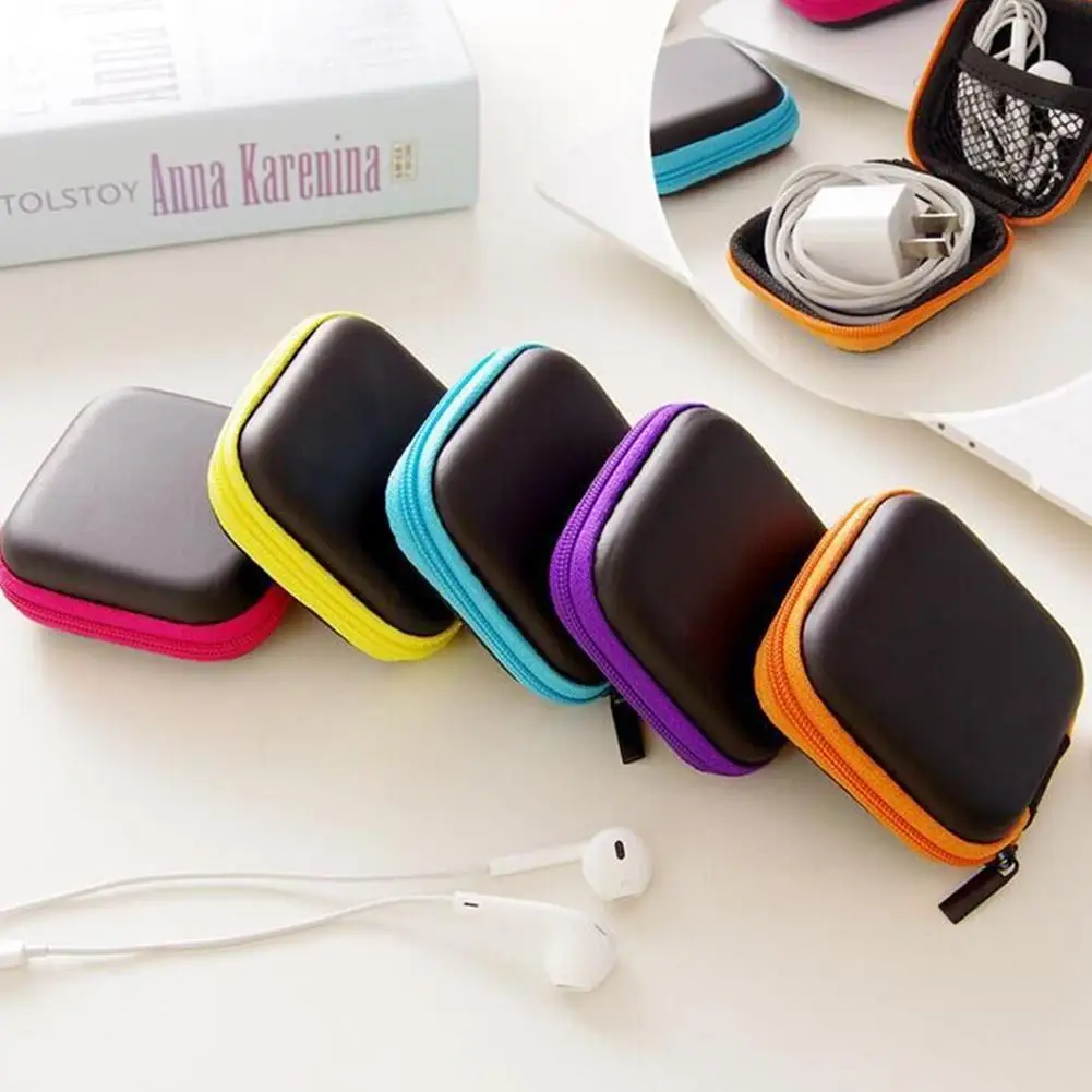 LanLan Модная Портативная сумка для наушников USB кабель зарядное устройство