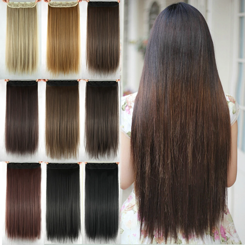 Женские Длинные прямые синтетические волосы Soowee 20 цветов накладные черного и