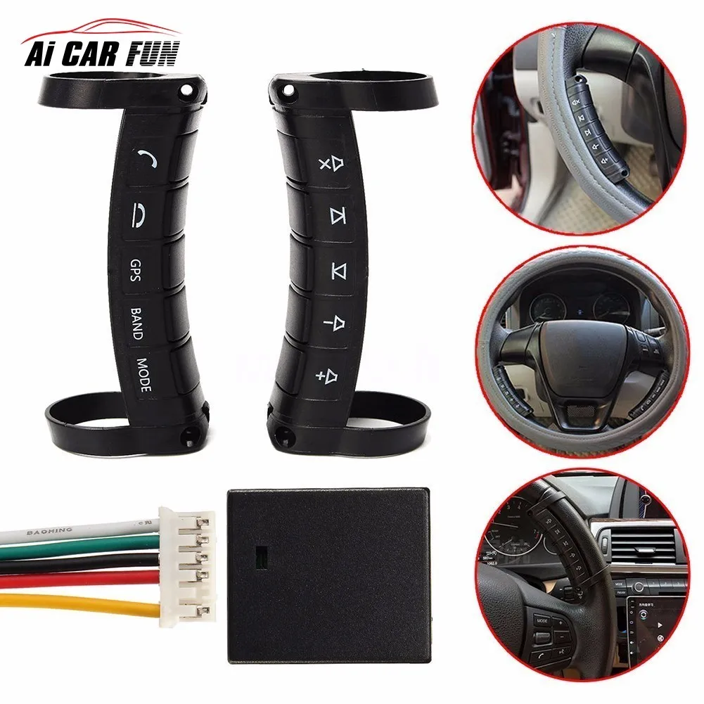 Wireless Bluetooth Car steering wheel remote controls use for Universal DVD navigation with direction control function|remote control|car