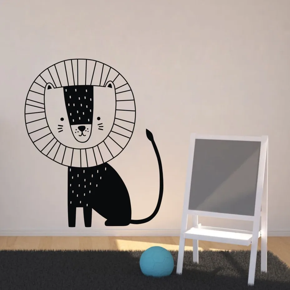 Креативный абстрактный мультфильм Король Лев стикер на стену для детских комнат