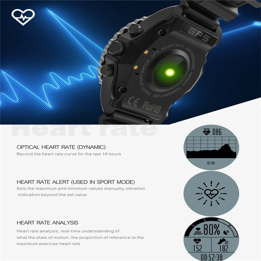 Новое поступление мужские спортивные Смарт часы с поддержкой Bluetooth много режимов