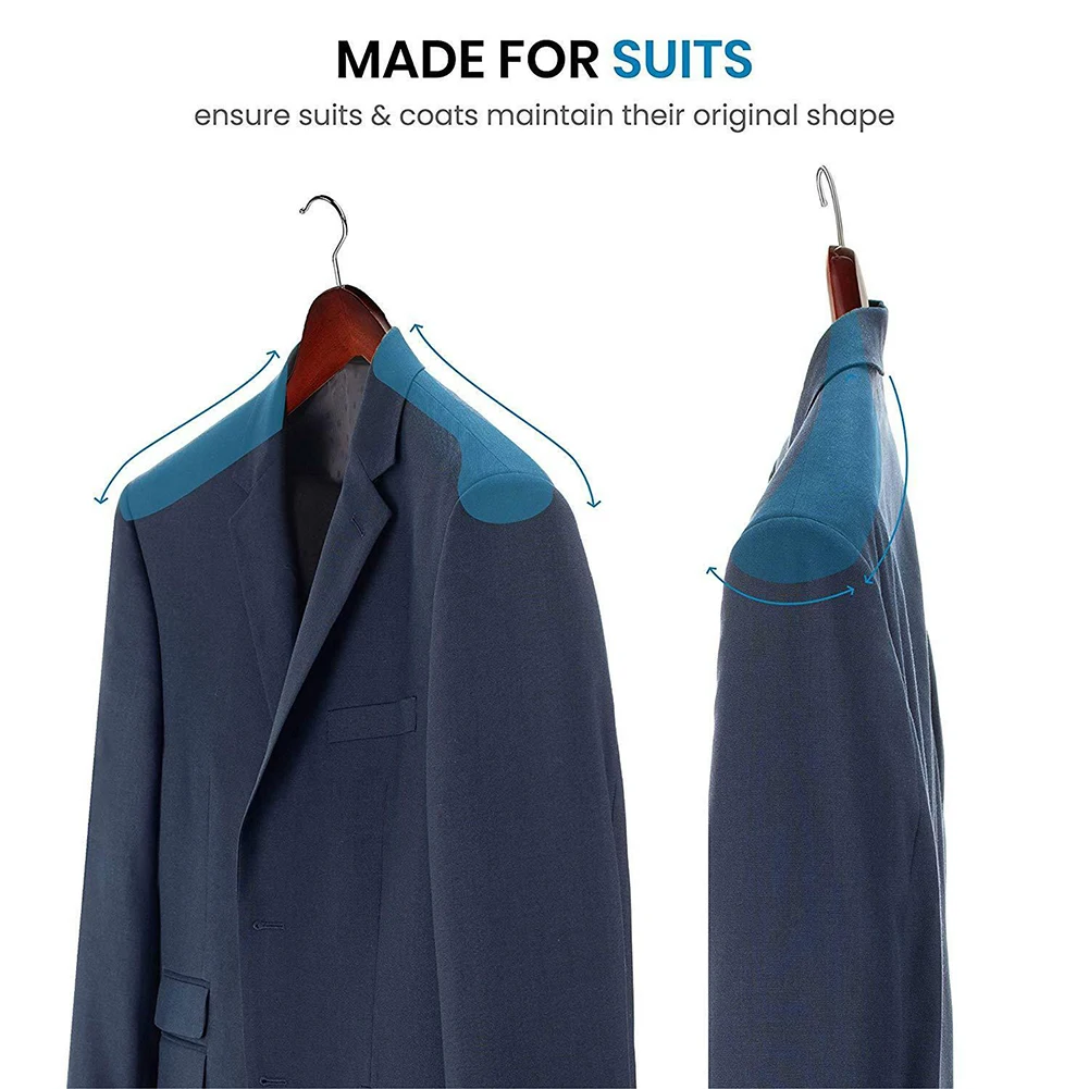 6 шт. твердой древесины Винтаж широкий плечевой хранения Организатор отель