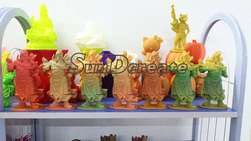 SunDcreate 3d принтер нити 1,75 мм многоцветный градиент глянцевый шелк, как покрытие цвета