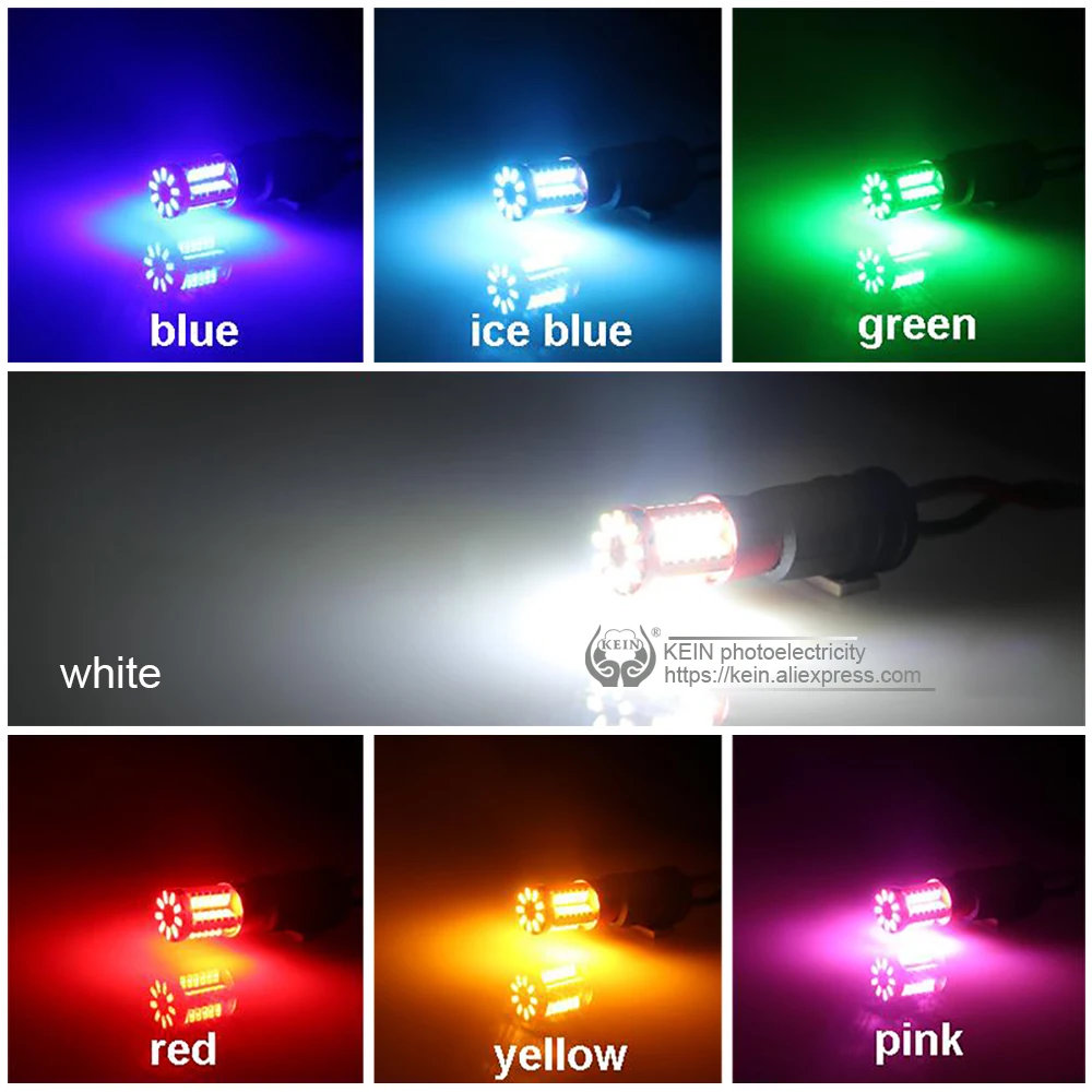 KEIN 2 шт. H6W BAX9S светодиодные автомобильные 57SMD 6000K габаритные огни номерной знак
