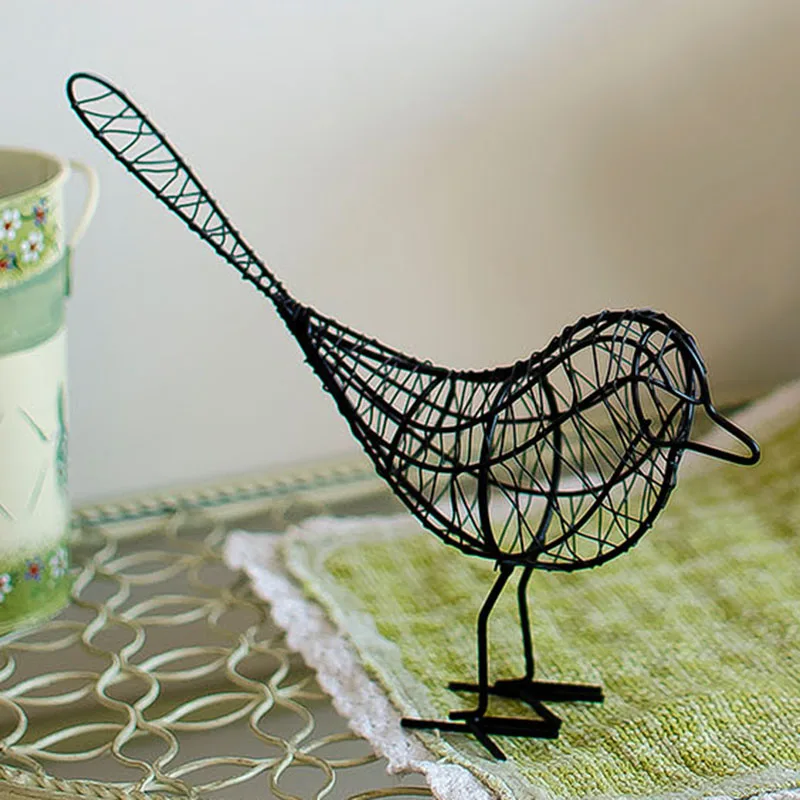 Старинная металлическая проволока железная птица модель украшения для дома и