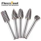 Набор сверл для шлифовальной машинки, набор из 5 насадок из карбида вольфрама с хвостовиком 14 дюйма, 6 мм, с металлической роторной полировкой, для деревообработки