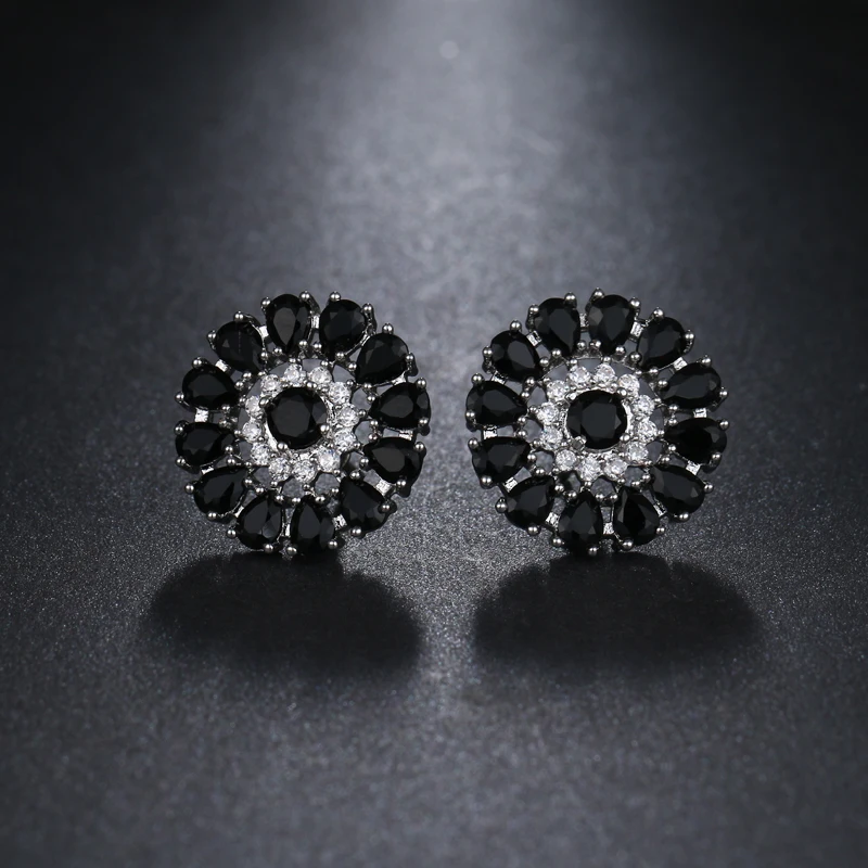 Женские винтажные серьги гвоздики EMMAYA свадебные с голубым кристаллом ювелирное