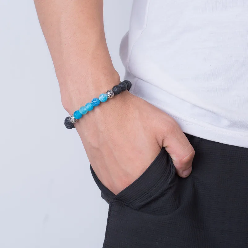 Бусины шармы из вулканического камня 8 мм|Браслеты с шармами| |