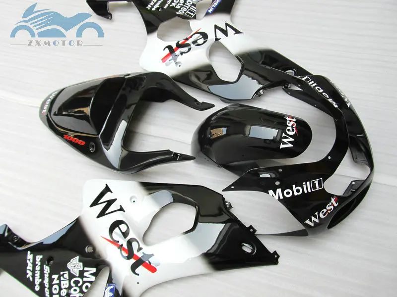 Пользовательские обтекатель набор для Suzuki 2000 2001 2002 GSXR1000 K1 K2 мотоцикл обтекатели комплект 00 01 02 GSXR 1000 Черный Запад RP15