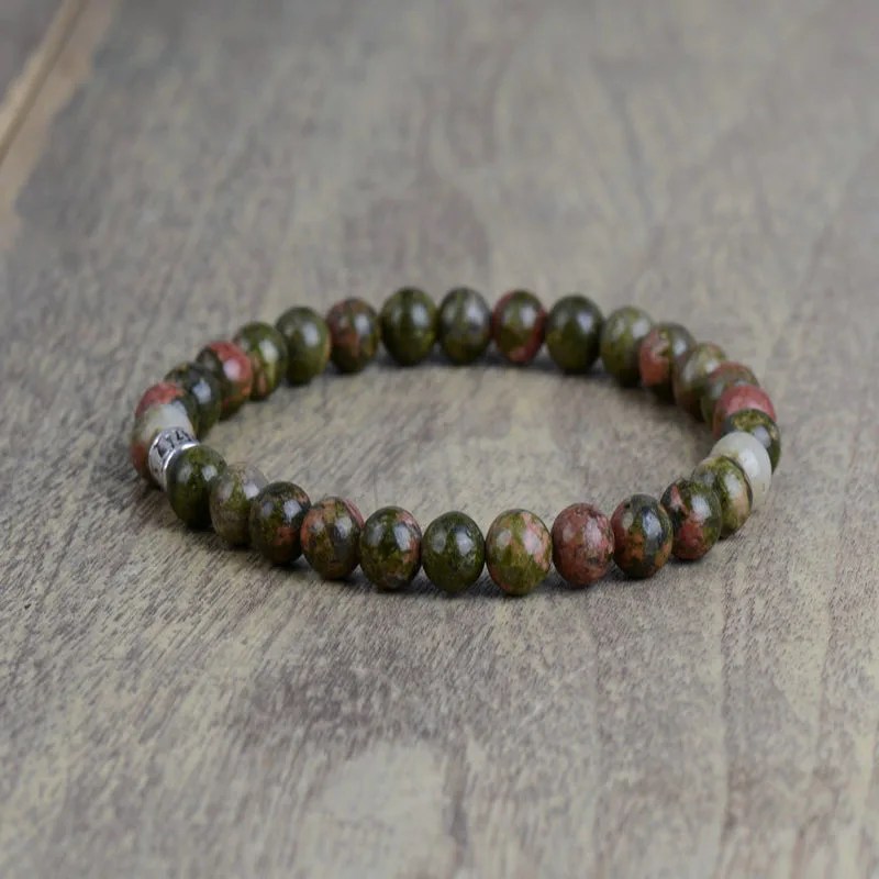 Женский браслет с бусинами 6 мм | Украшения и аксессуары