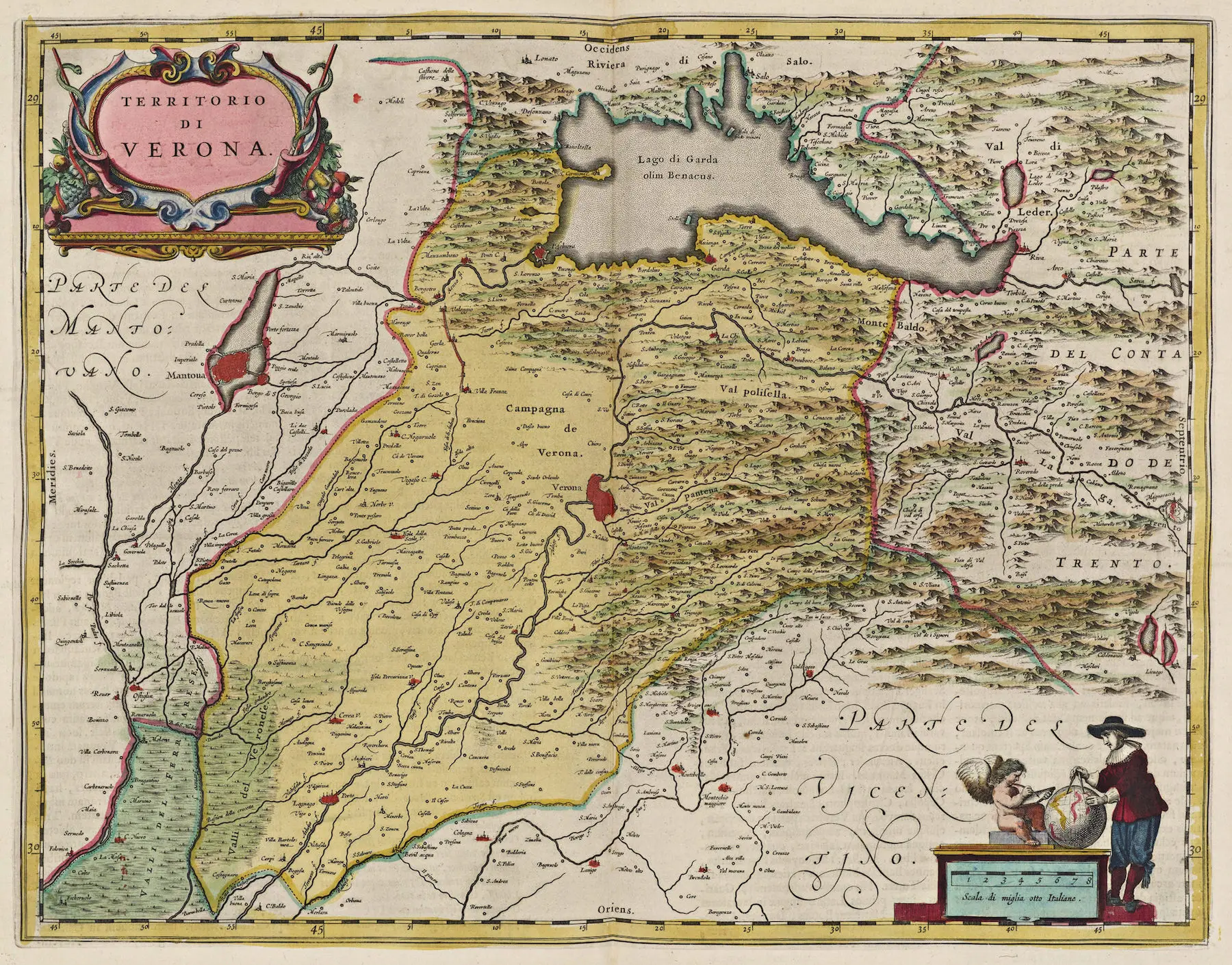 Винтажный постер с картами мира Solothurn (1623) классические картины на холсте