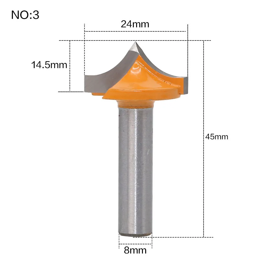 14 шт. резьба по дереву роутер подшипника Набор бит триммер очистка Флеш 8 мм