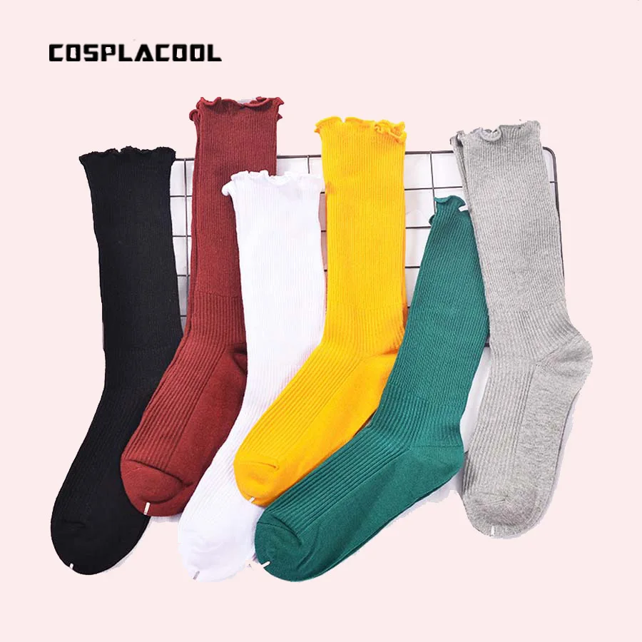 

[COSPLACOOL] Новый стиль meias женские толстые теплые удобные носки женские кружевные милые носки в японском стиле 6 цветов