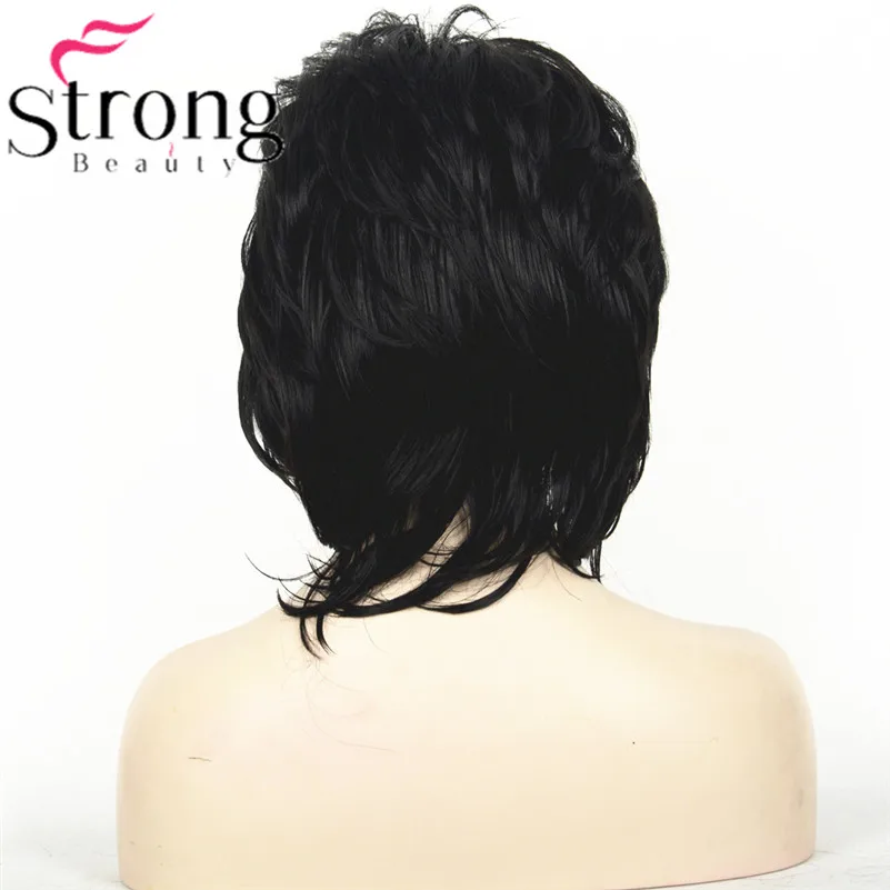 StrongBeauty короткий слоистый блонд Классический колпачок полный синтетический парик женские волосы парики выбор цвета - Цвет: #2