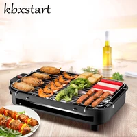 kbxstart portable smokeless electric grill hot dog churrasqueira eletrica korean rotisserie rotating barbecue motor equipments