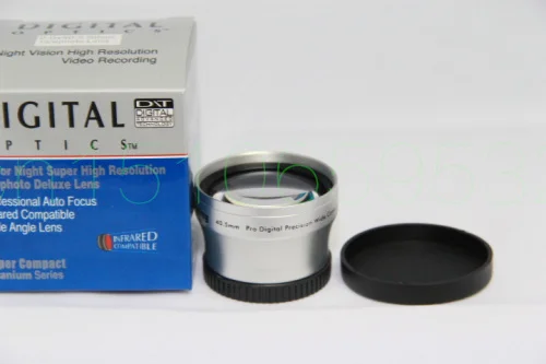 Телеобъектив 40 5 мм 2.0x для видеокамеры 2x серебристый|telephoto lens|lens 40.5mmtele lens |