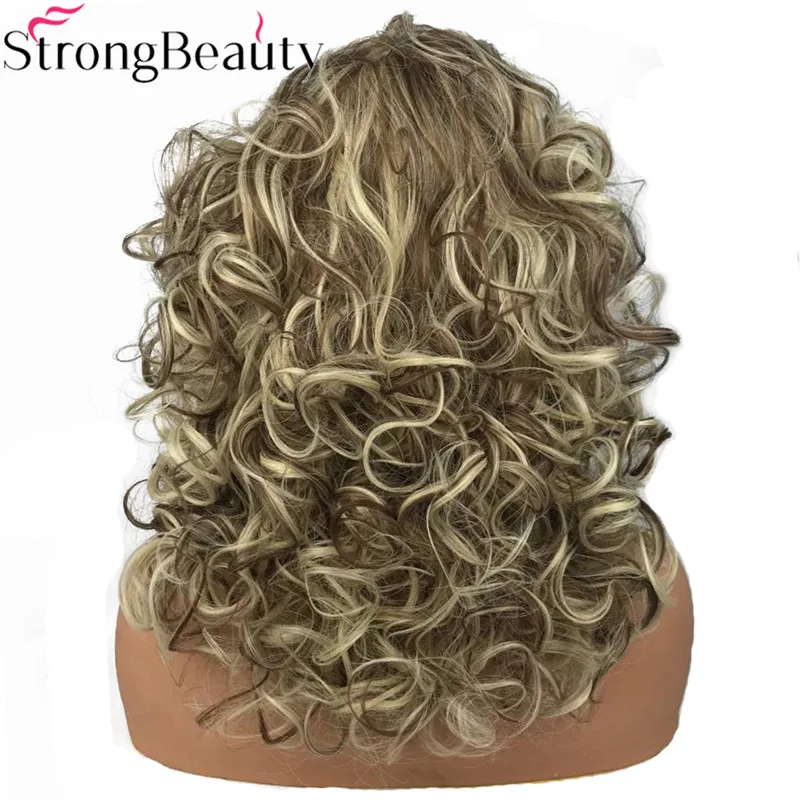StrongBeauty женские длинные кудрявые прямые парики синтетический парик без