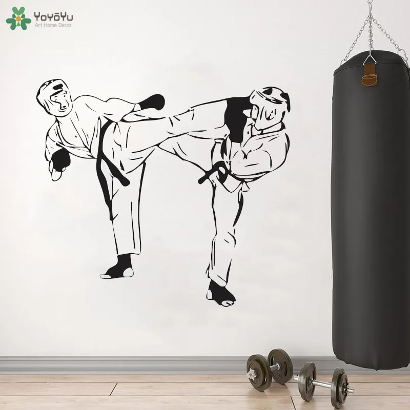 YOYOYU Настенная Наклейка Karate виниловый декор для детской спальни гостиной карате