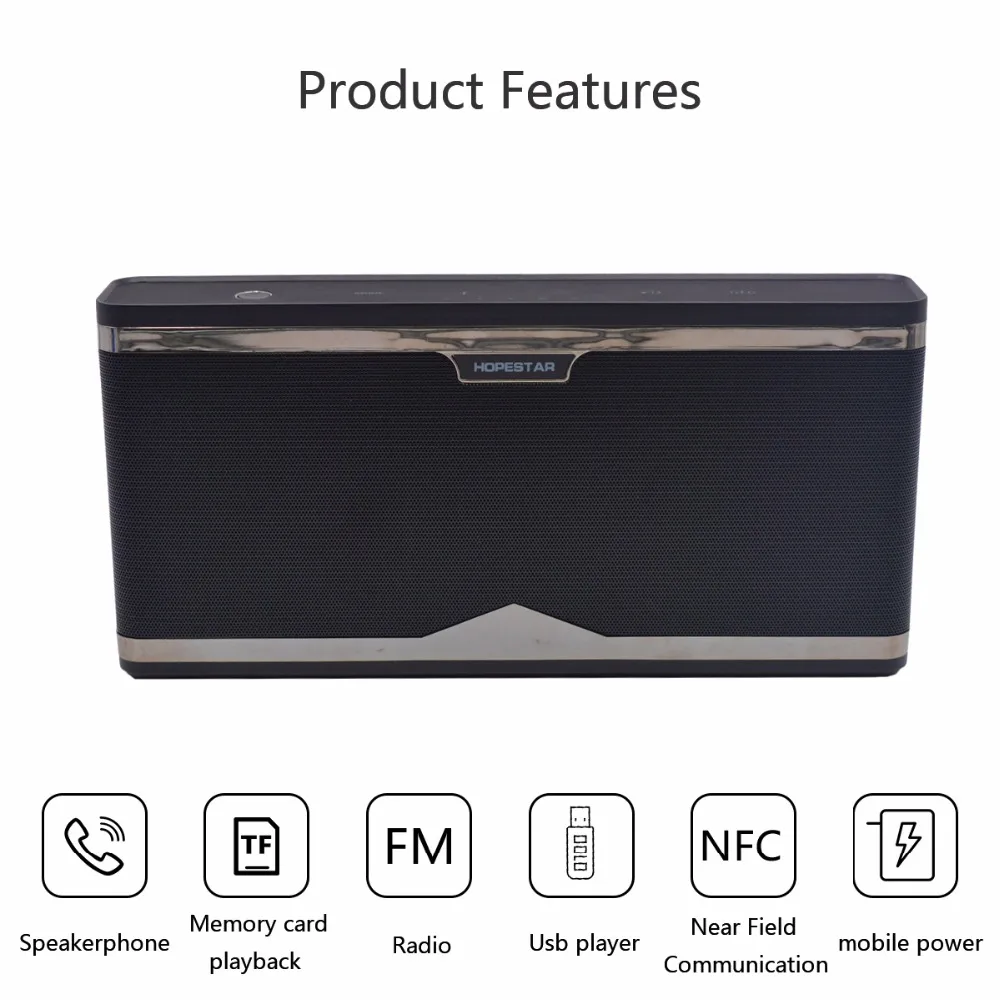 HOPESTAR H18 power bank bluetooth динамик с NFC портативный открытый сабвуфер динамика 2400 мАч