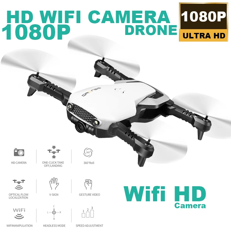 H2 wifi FPV с камерой 1080P HD, оптическая Складная рукоятка, Радиоуправляемый квадрокоптер, Дрон RTF VS XS809HW H37 E511