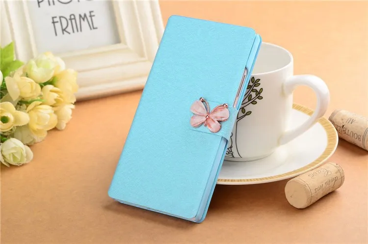 Чехол для телефона для Oukitel U7 Max из искусственной кожи чехол откидная крышка чехол-подставка для Oukitel U 7 Max/U7Max чехлы для телефонов Защита задней панели - Цвет: Blue with butterfly