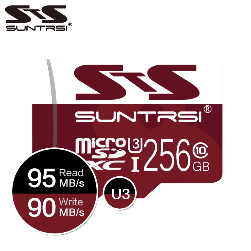 Suntrsi Micro SD карта 32 ГБ 64 Мини TF высокое Скорость U1 Class 10 карт памяти 128 256 Microsd карты