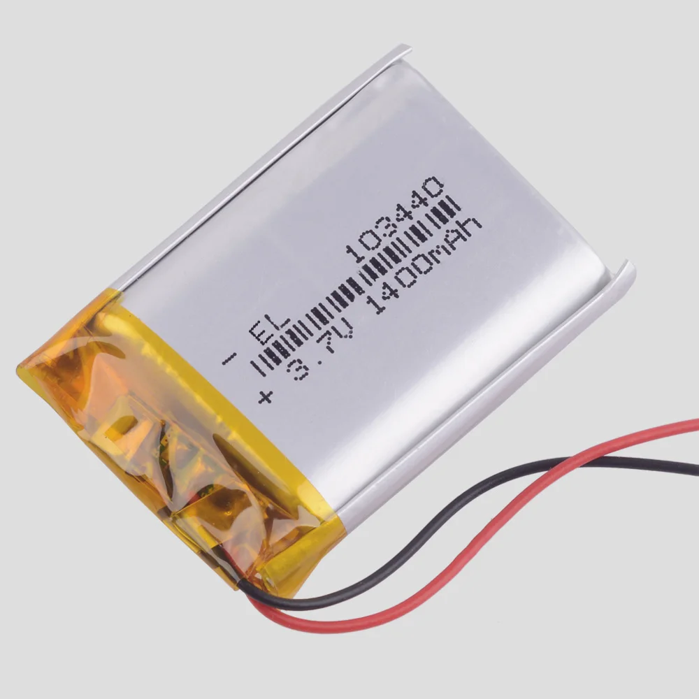 3 7 V 103440 литий ионный полимерный аккумулятор 1400 mah Автомобильный видеорегистратор