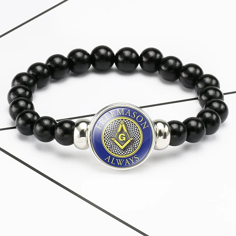 Масонский браслет со значком свободные бусины Мейсон кулон цепь Браслеты Регулируемый браслет с шармами& Браслеты