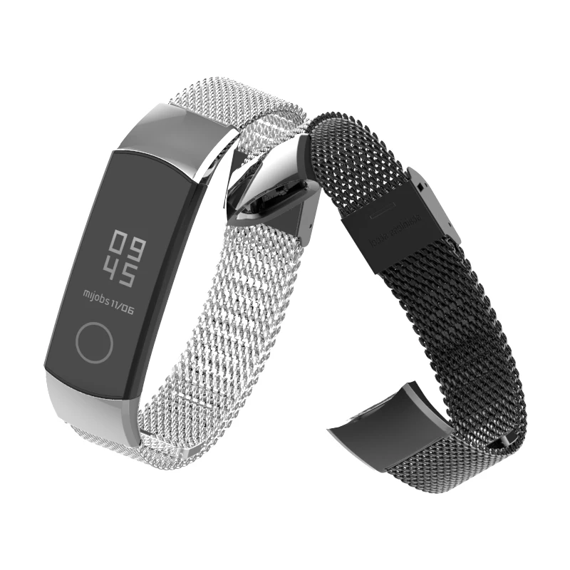 Mijobs металлический ремешок для huawei Honor Band 4 ремешок браслет из нержавеющей стали умные аксессуары для Honor Band 4 браслет