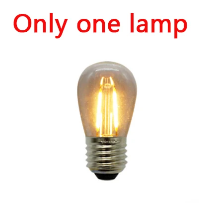 Only the bulb Водонепроницаемый 5 м 10 м светодиодный светильник гирлянды для помещений и улицы, коммерческий класс E27 уличный сад, задний двор, праздничное освещение гирлянда - Испускаемый цвет: Only the bulb