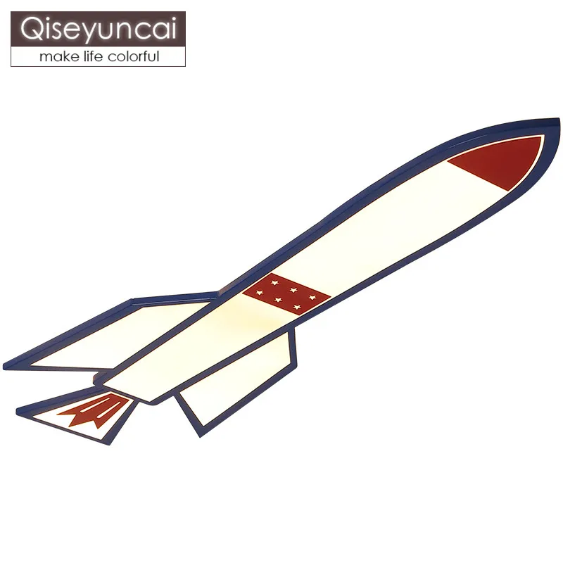 Qiseyuncai Современная креативная акриловая детская потолочная лампа с мультяшным