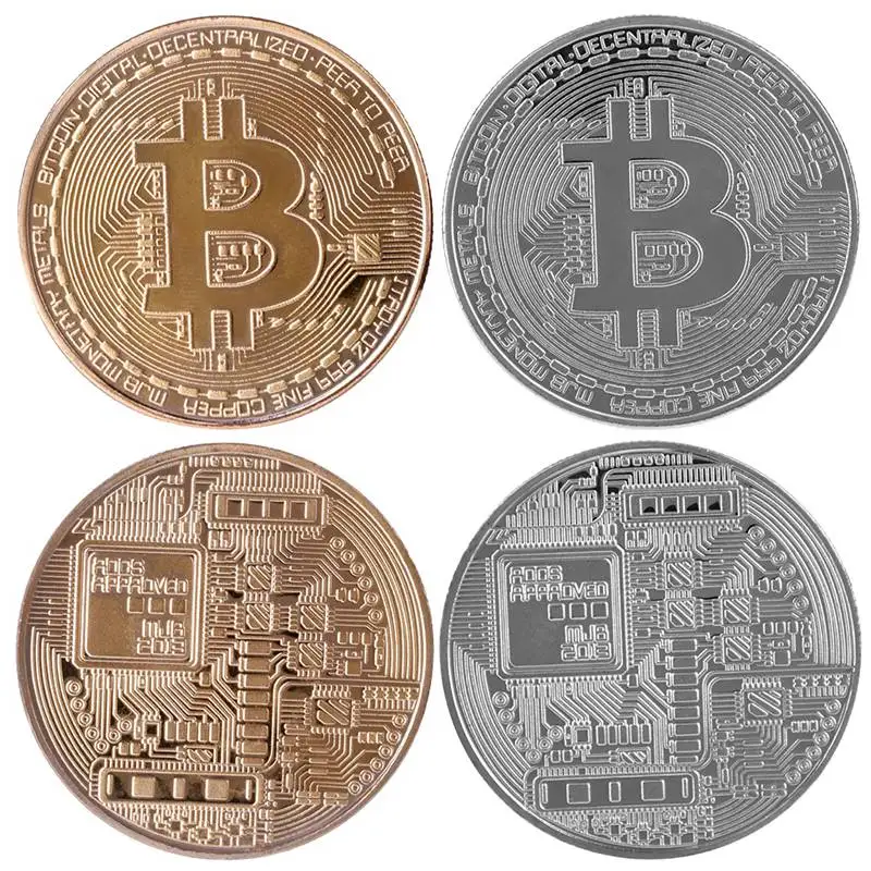 

New Gold Plated Bitcoin Coin Collectible Gift Casascius Bit Coin BTC Coin Art Collection Physical gold commemorative coins