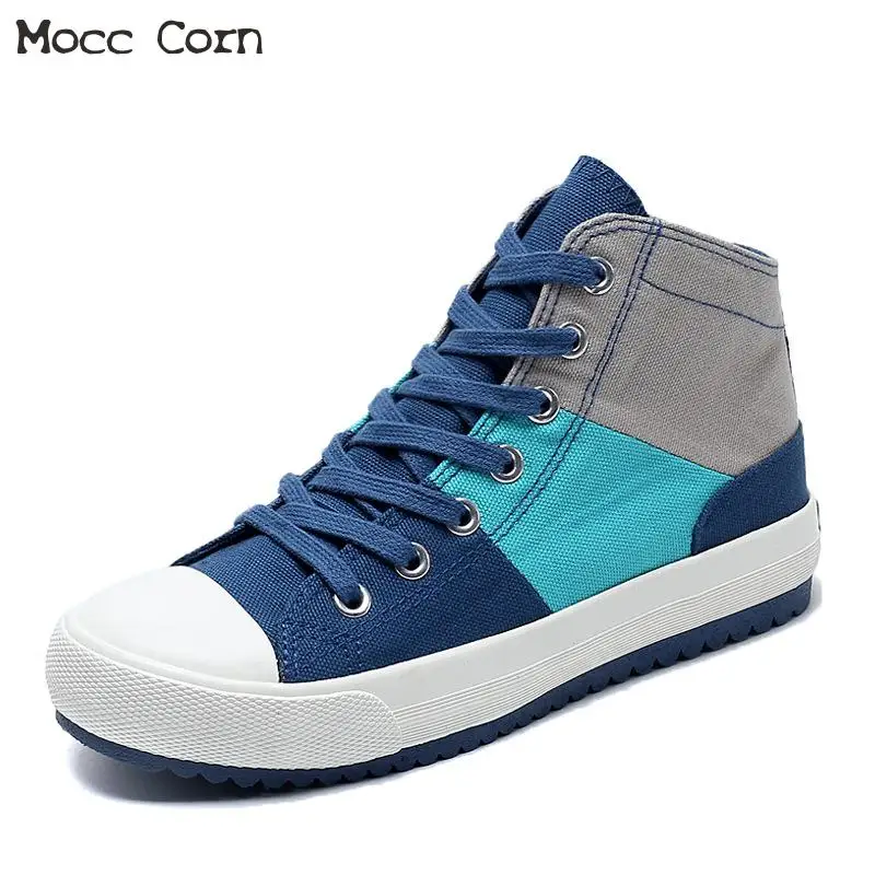Высокие кроссовки холщовая обувь женская повседневная на плоской подошве со