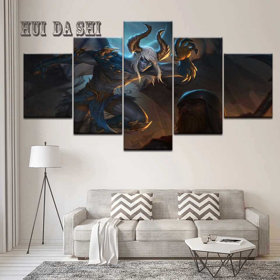 Модульная фотография SMITE Game художественный плакат на холсте с 5 панелями рисунок